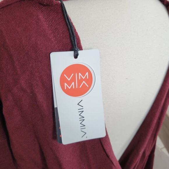 NWT Vimmia Shavasana Reversible Sweater Color Burgundy Red Size Large - Picture 7 of 7